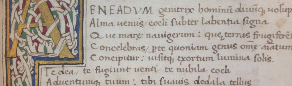 MS of Lucretius, De rerum natura