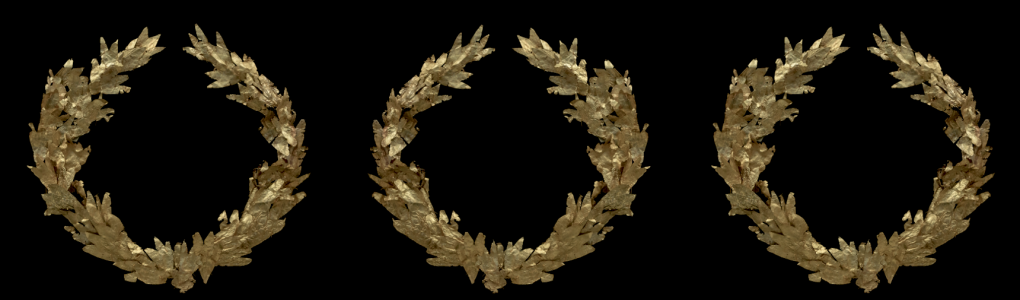gold laurel wreaths