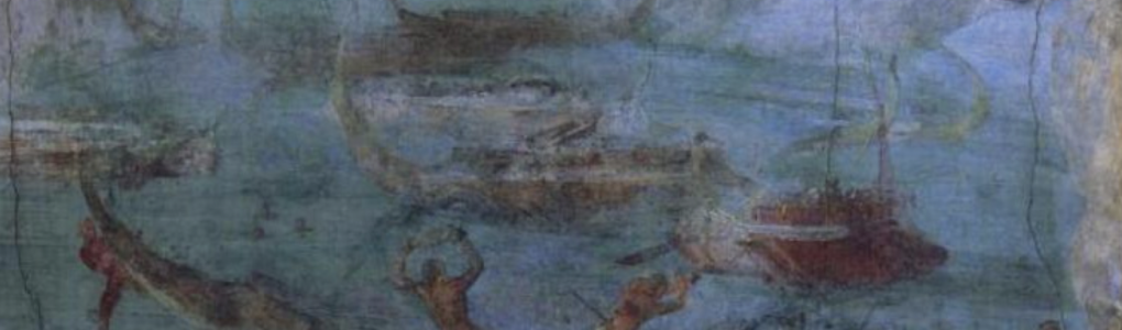 fresco with Laestrygonians from Odyssey series