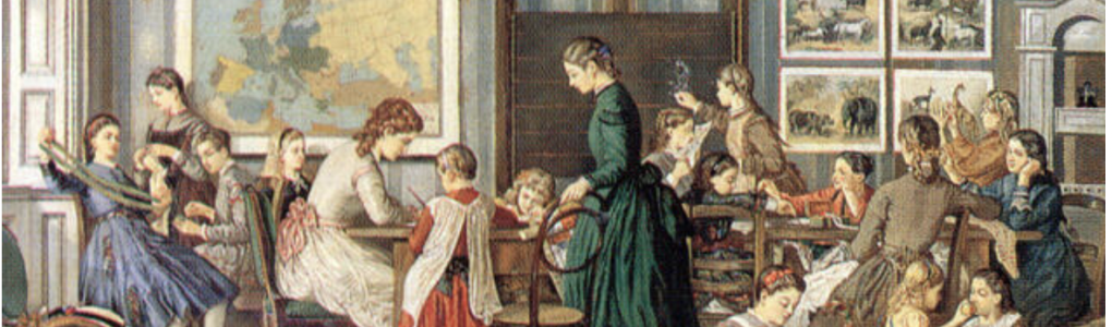 schoolroom scene (19th c. painting)